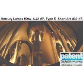 PAT/Mercury Lamps 500w, 6.4AMP, Type E, Short Arc #30117